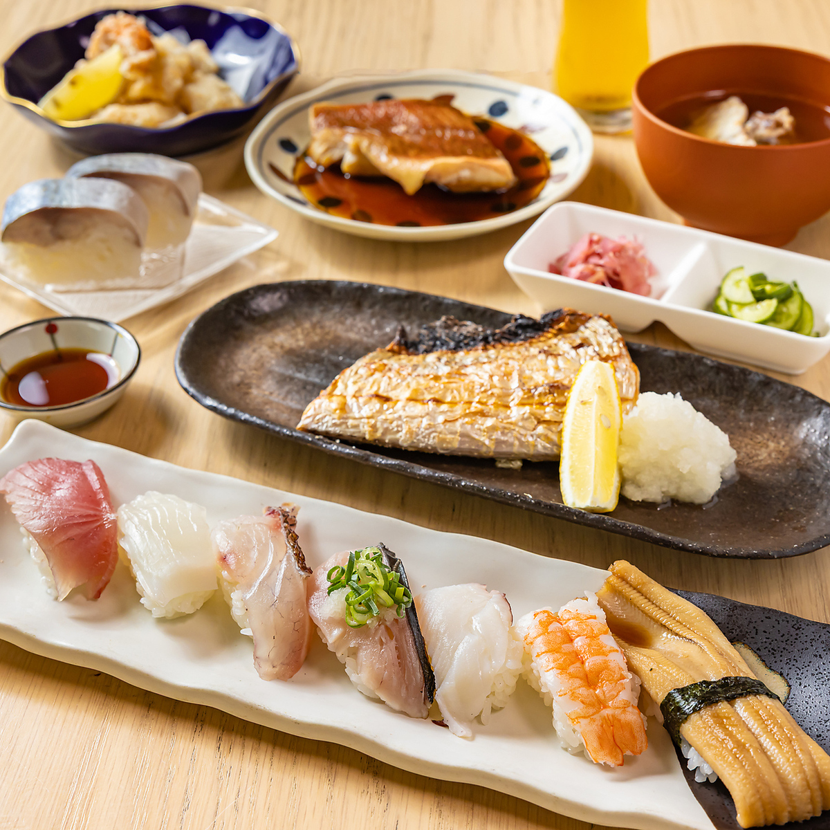 毎日新鮮な魚が目白押し！ゆったりとお寛ぎ下さい