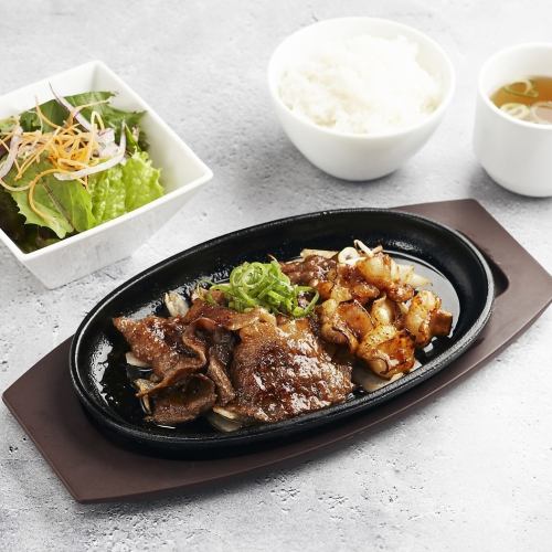 Beef and offal teppanyaki set