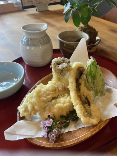 鱧の天ざるそば