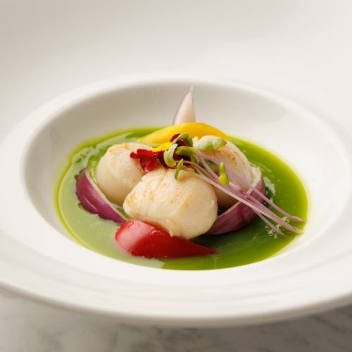 ホタテのひとくちムニエル