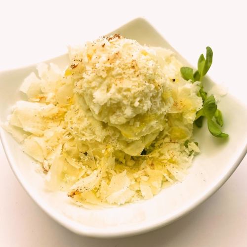 Potato salad with Parmigiano Reggiano cheese and Akari