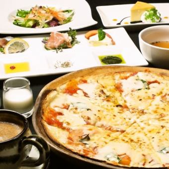 [Lunch] Yoshida Farm Caciocavallo Cheese Margherita Course <7 items in total> 2,200 yen (tax included)