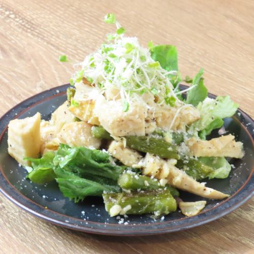 アスパラとたけのこのアーリオオーリオ