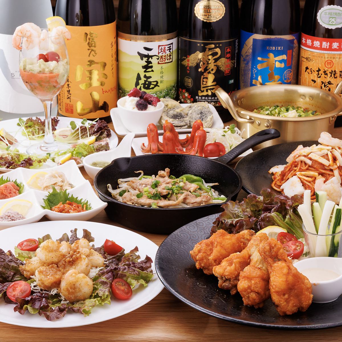 ドリンク2杯＋おつまみ2品が付いた1000べろセットをはじめ宴会コースなど豊富にご用意