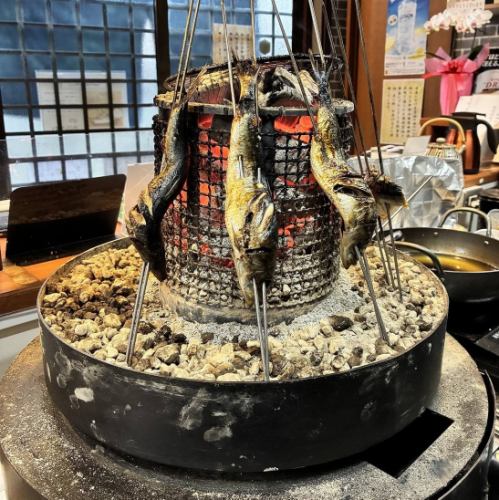 ◆囲炉裏焼きのライブ感