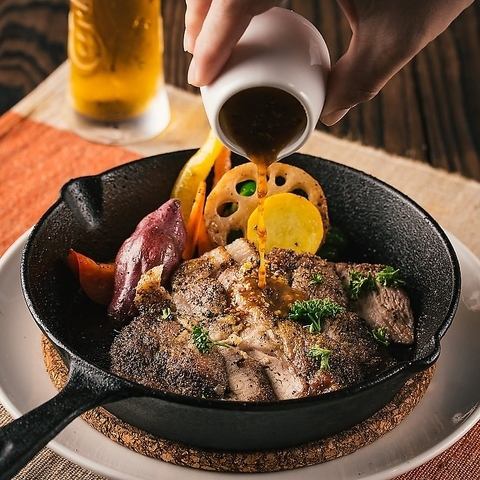 大人気◆飲放付コース5000円《季節の食材やサーロイン炭火焼》