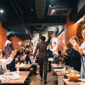 【秋婚向け 二次会プラン】【秋婚・貸切パーティー】『特製3段ウェディングケーキ』で祝福★