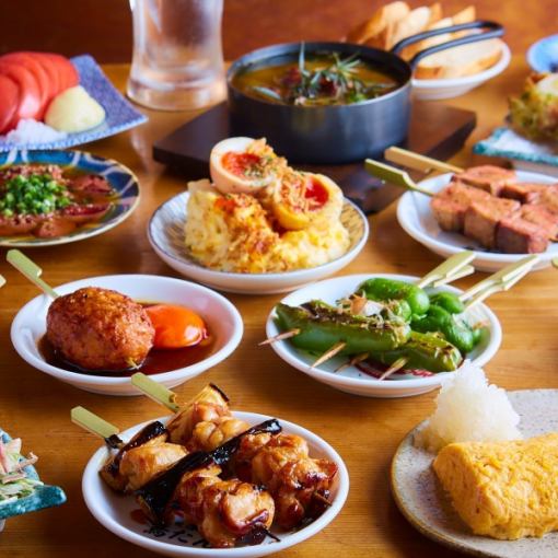 3月限定●雛鳥-Hina-●特上牛タン・鶏もも串など名物を満喫！【8品4000円】2時間飲み放題付き