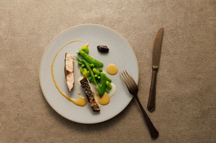 【Menu Soleil 】魚と肉のダブルメイン全7皿のコース 9680円(税込)