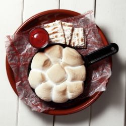 Skillet S'mores with Raspberry Sauce