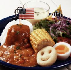 Kids curry rice plate