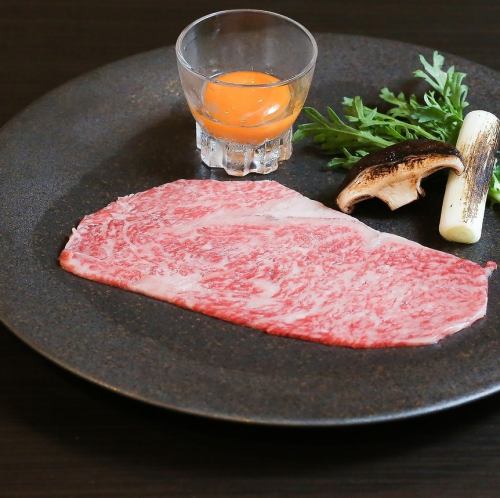 Special Japanese black beef A5 rib roast sukiyaki style
