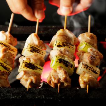 [3 hours all-you-can-drink with draft beer] All-you-can-eat course with 30 dishes including charcoal grilled yakitori [4000 yen → 3000 yen]