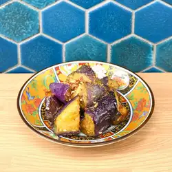 Deep-fried eggplant with sansho pepper