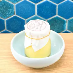 Milk bottle pudding after a bath