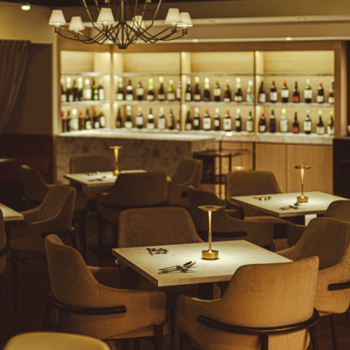 세련된 공간에서 한 때