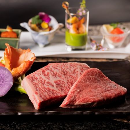 【白磁／はくじ】メインは佐賀牛サーロインorフィレが選べる◆全9品鉄板焼きコース◆