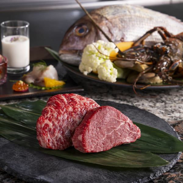 【接待・会食、特別な日におすすめ】伊勢海老と、米沢牛サーロインorフィレが愉しめる「えびぞめコース」