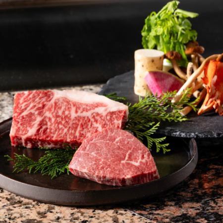 【紺碧／こんぺき】メインは米沢牛サーロイン＆フィレをWで愉しめる◆全6品鉄板焼きコース◆
