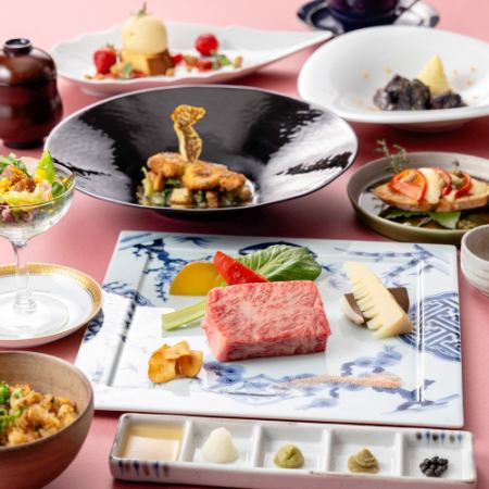 【中紅花／なかのくれない】3/1～5/31期間限定！メインは佐賀牛◆旬の食材を愉しむ鉄板焼コース