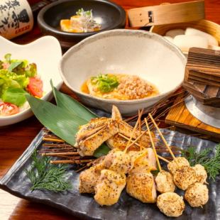 March and April [All-you-can-drink included/Good value] Available all day! Great value course! Young chicken yakitori x stir-fried pork ♪ Limited course 3700 yen