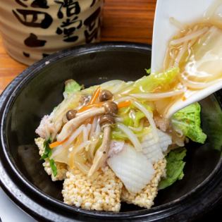 ●中華おこげの海鮮あんかけ