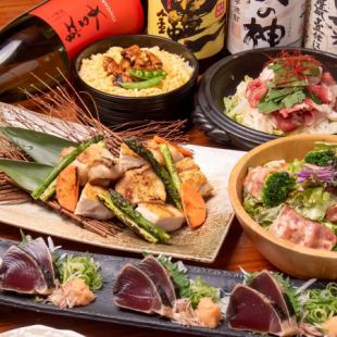 6.7月【飲放付】旬の味覚!牛カルビプルコギ×若鶏天然塩焼/カツオ/うなぎ★人気コース4200円