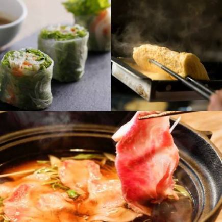 しゃぶしゃぶや炭火焼鳥を含む3時間食べ放題飲み放題12品 「桂-KATSURA-」 5500円→4500円(税込)