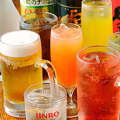 24時以降朝まで飲み放題最大4.5時間♪生ビールなし⇒1200円/生ビールあり⇒1500円(税込1650円)