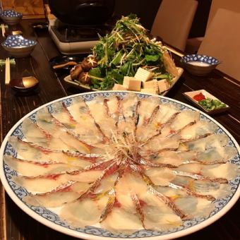 鯛しゃぶコース 2時間飲み放題付き 5500円