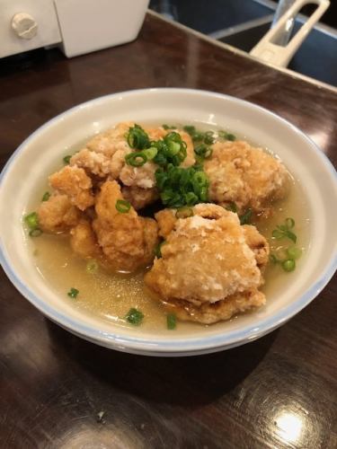 Fried chicken with dashi stock