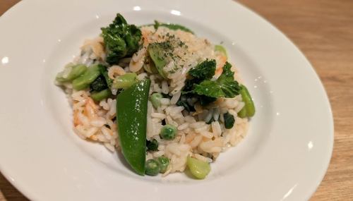 桜エビと旬野菜のリゾット