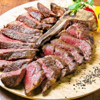 Top quality Sendai beef & 3 hours all-you-can-drink★T-bone steak, Wagyu roast beef, and other high-quality meat plans totaling 8 items