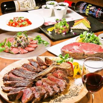 Our specialty plan!! [T-bone steak] [Extra large roast beef] 2 hours all-you-can-drink ¥5,500