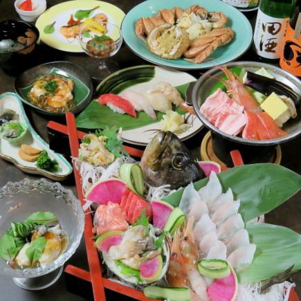 歓迎会に!【120分飲み放題付き】てしお宴会コース「雅」お料理9品◆7000円(税込)