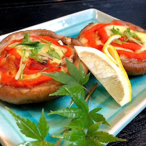 椎茸の明太チーズ焼き
