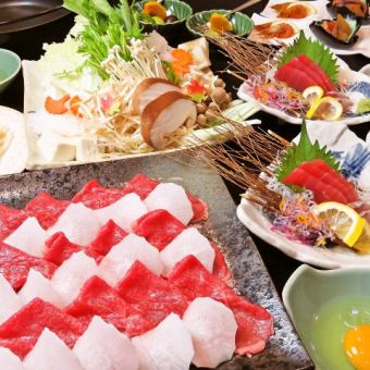 特製高湯引以為傲! 【壽喜燒火鍋套餐】5道菜4500日圓♪+2小時無限暢飲1600日元