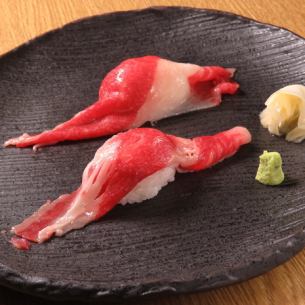 国産牛肉の炙り寿司