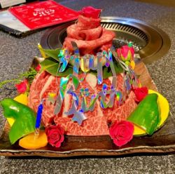 【祝】 肉ケーキ