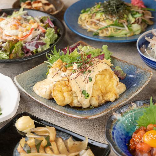 【平日限定！無制限Aコース】平日の飲み会がお得！時間無制限飲み放題◎料理8品4500円