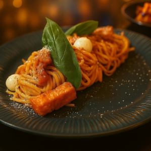 トマトバジルパスタ