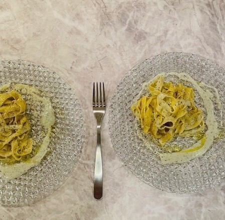 Gorgonzola cream pumpkin tagliatelle