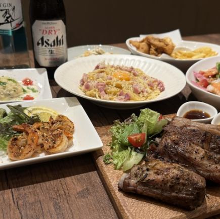 お試しコース(4,500円)2h飲み放題付き お料理6品コース