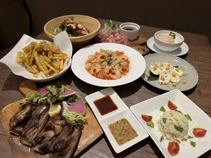 Limited-time offer: [¥5,000 → ¥4,500 course] 2-hour all-you-can-drink (including draft beer) ◆ Enjoy bacon and basil cheese potato salad, chicken steak, and more!