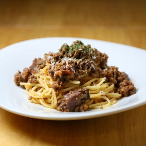 Beef Tongue Stewed in Red Wine and Bolognese