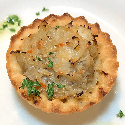 Oven-baked snow crab and crab miso (Changuro)