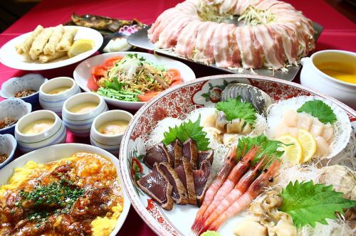 "Miyabi" course! Gorgeous, 6000 yen with all-you-can-drink for 120 minutes and a total of 10 dishes recommended by the chef with confidence