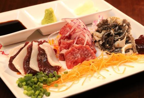 3 kinds of sashimi meat platter for 2 people