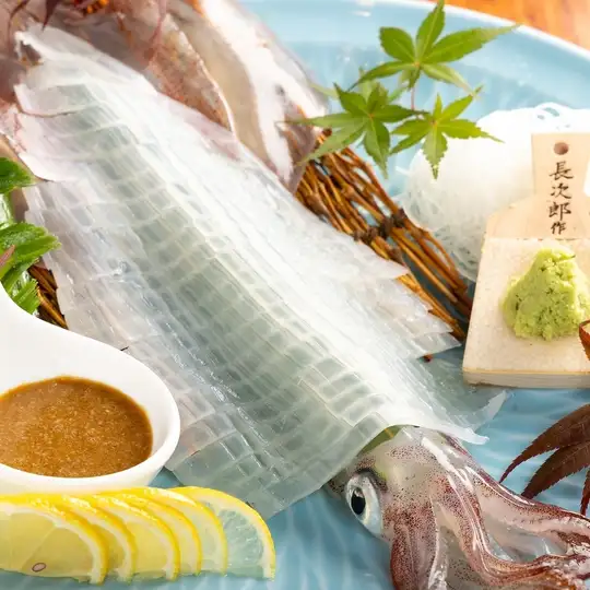 [Shio Course] ~A luxurious selection of fresh Amakusa seafood and the famous live squid~ (Includes 180 minutes of all-you-can-drink)