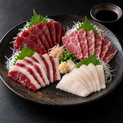 什锦马肉刺身